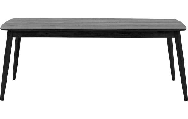 Rechteckiger Esstisch aus funierter Eiche 190x100x77 cm in Schwarz | Esszimmertisch eckig aus Eiche - houseofhome24