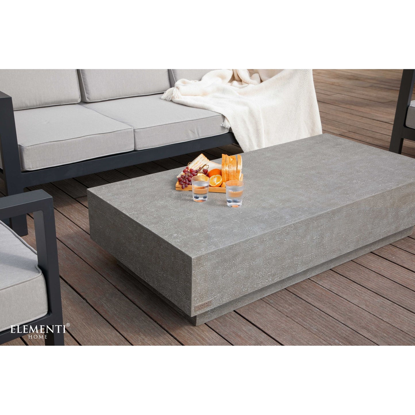 Steintisch Couchtisch Travertin für Innen und Außen Coffee Table Rechteckig - houseofhome24