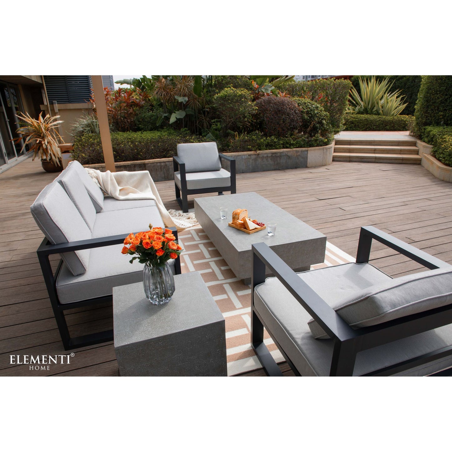 Steintisch Couchtisch Travertin für Innen und Außen Coffee Table Rechteckig - houseofhome24