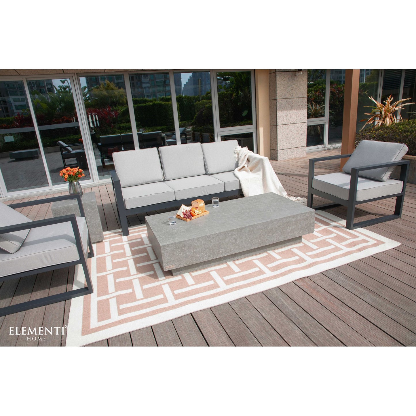 Steintisch Couchtisch Travertin für Innen und Außen Coffee Table Rechteckig - houseofhome24