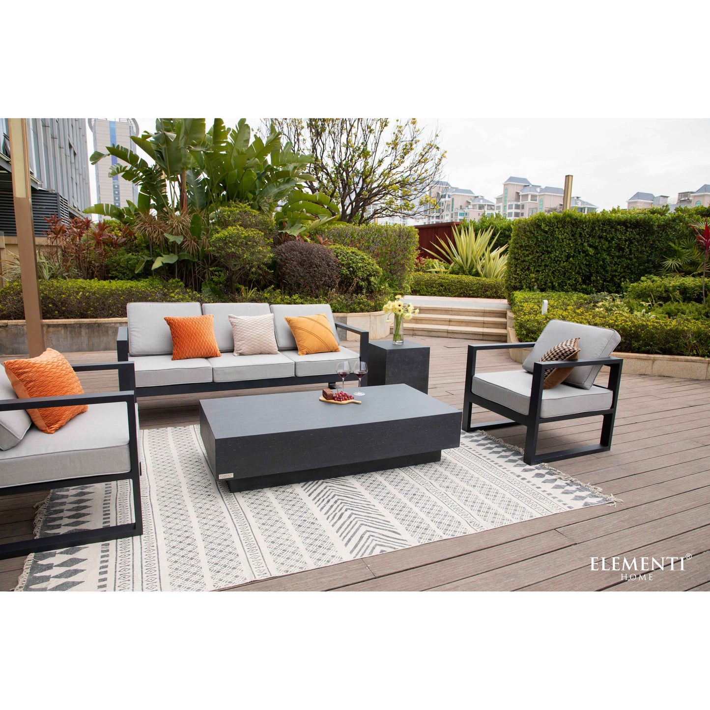 Steintisch Couchtisch Travertin für Innen und Außen Coffee Table Rechteckig - houseofhome24