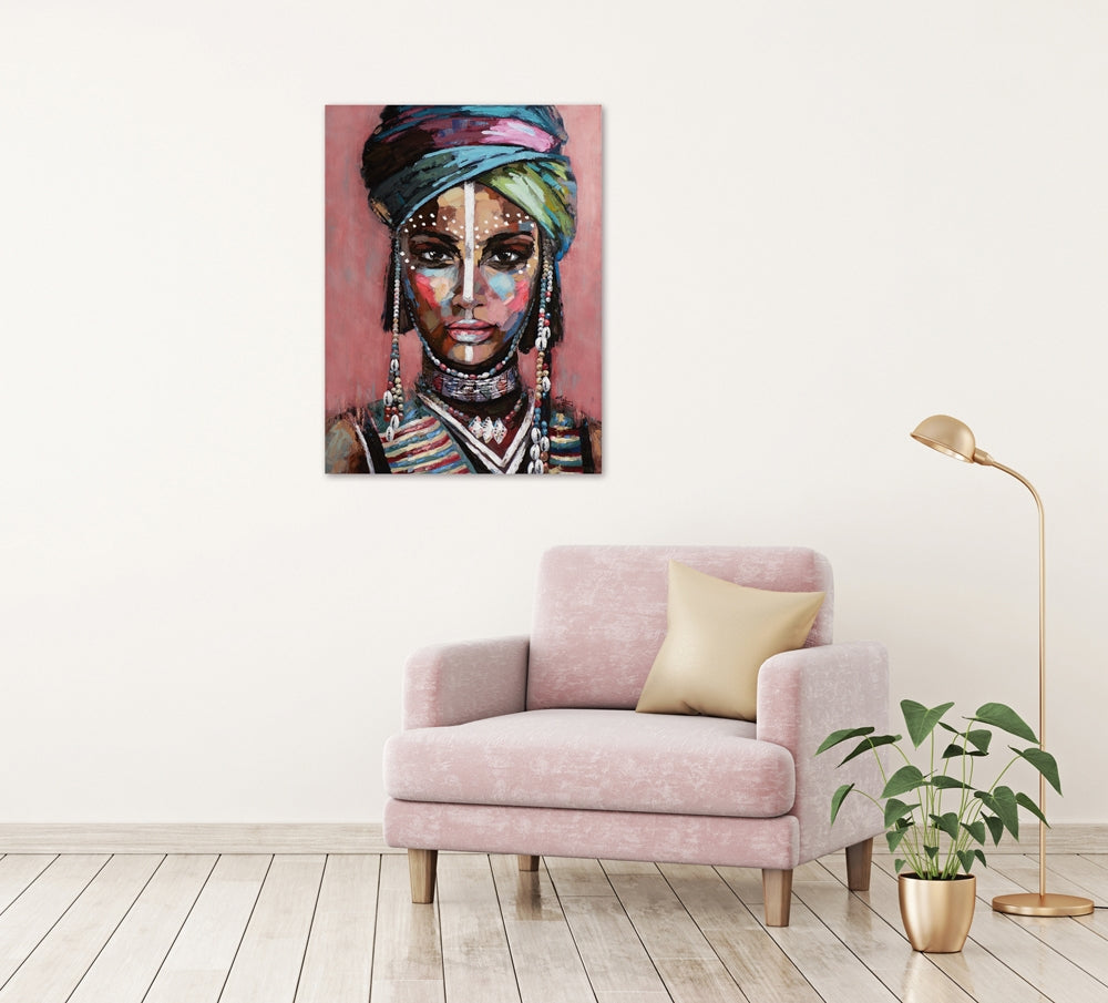 Handgemaltes Glicée-/Acrylgemälde auf Leinwand „Wüstenfrau“ - houseofhome24