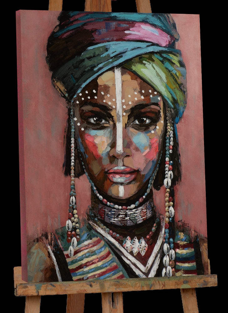 Handgemaltes Glicée-/Acrylgemälde auf Leinwand „Wüstenfrau“ - houseofhome24