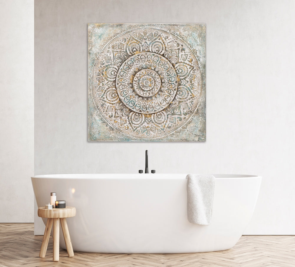 Hangemaltes Acrylgemälde auf Leinwand „Orientalisches Ornament“ - houseofhome24