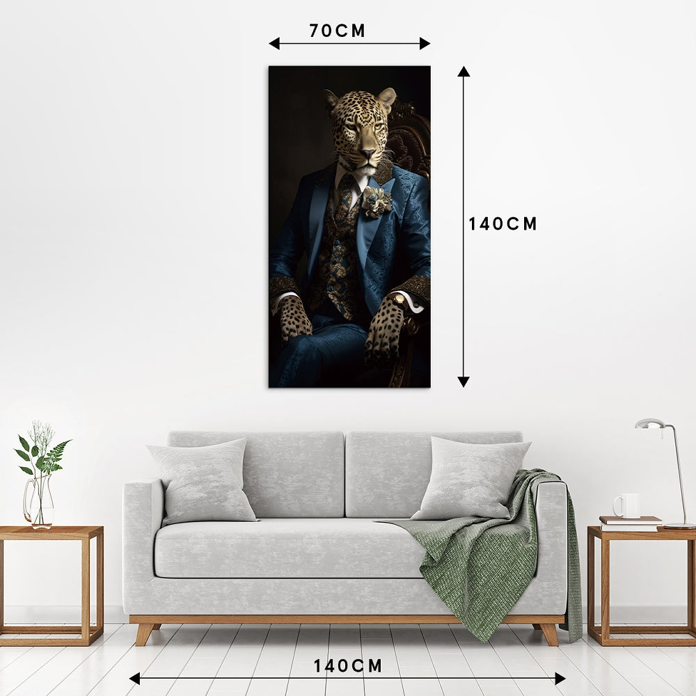 Digitaldruck-Wandbild auf Sicherheitsglas „Leo Dandy“ | Rahmenloses Wandbild - houseofhome24