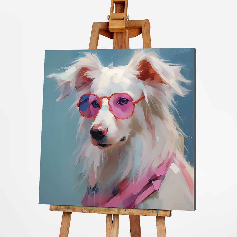 Digitaldruck-Wandbild auf Sicherheitsglas „Cool Pink Summer“ | Rahmenloses Wandbild - houseofhome24