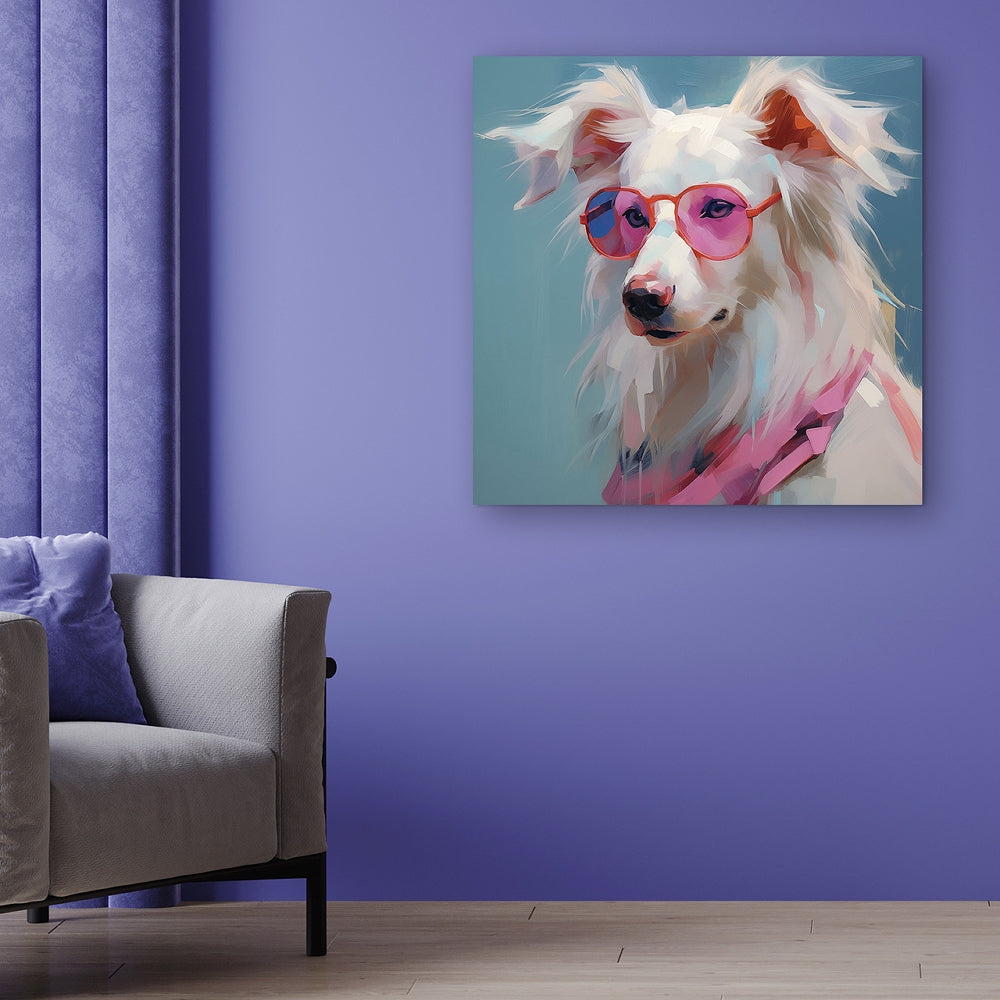 Digitaldruck-Wandbild auf Sicherheitsglas „Cool Pink Summer“ | Rahmenloses Wandbild - houseofhome24