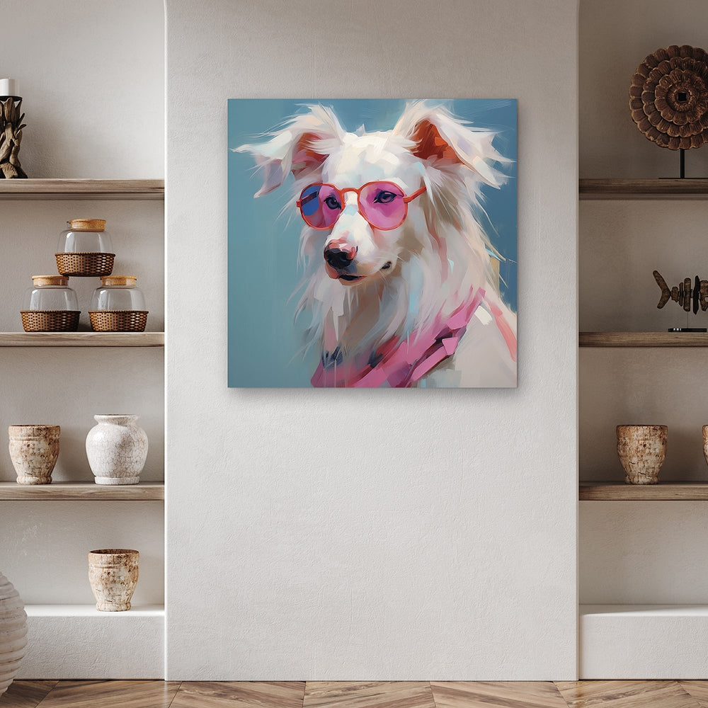 Digitaldruck-Wandbild auf Sicherheitsglas „Cool Pink Summer“ | Rahmenloses Wandbild - houseofhome24