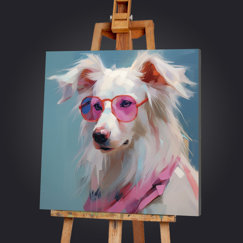 Digitaldruck-Wandbild auf Sicherheitsglas „Cool Pink Summer“ | Rahmenloses Wandbild - houseofhome24
