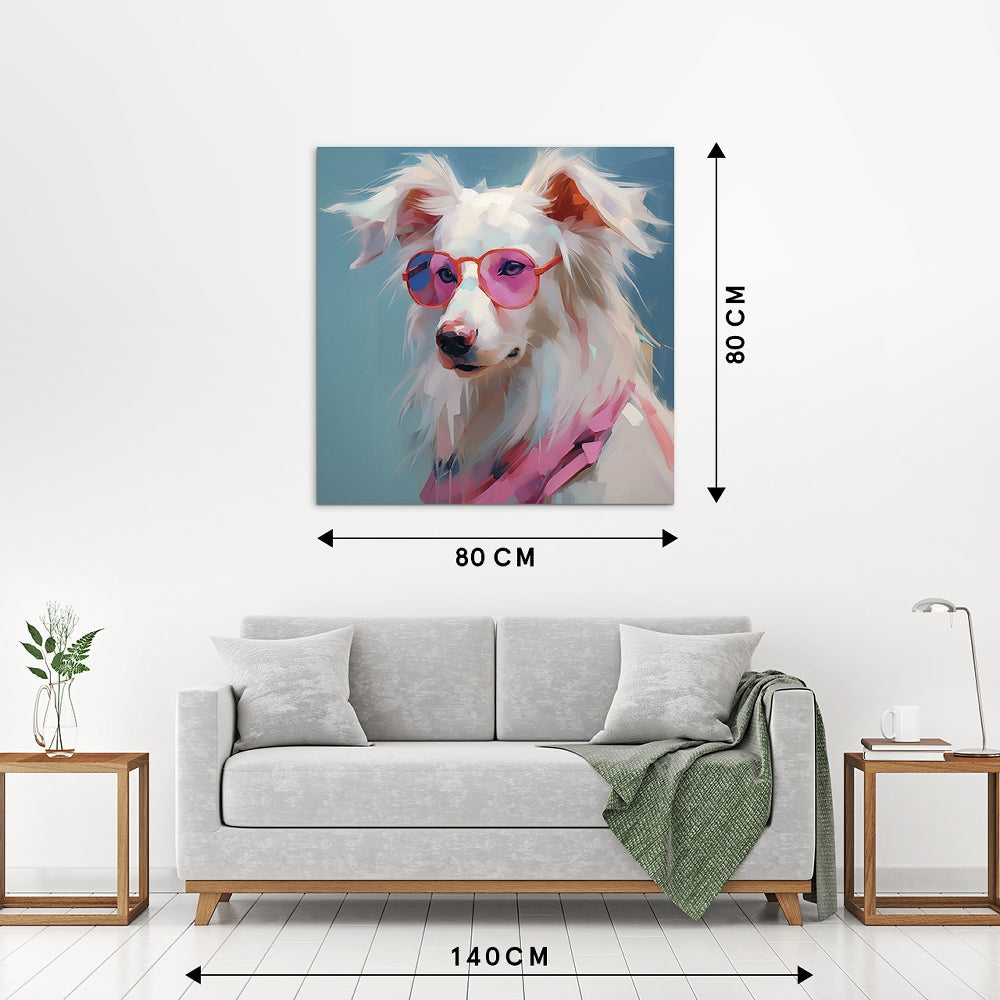 Digitaldruck-Wandbild auf Sicherheitsglas „Cool Pink Summer“ | Rahmenloses Wandbild - houseofhome24