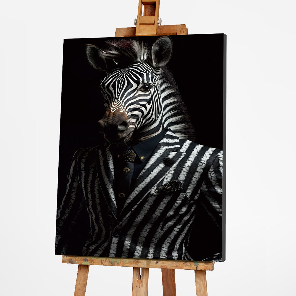 Digitaldruck-Wandbild auf Sicherheitsglas „Noble Stripes“ | Rahmenloses Wandbild - houseofhome24