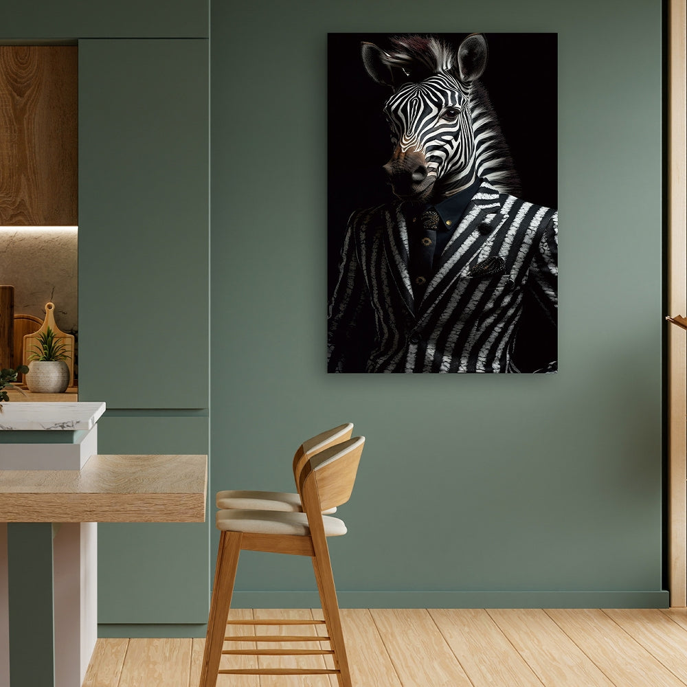 Digitaldruck-Wandbild auf Sicherheitsglas „Noble Stripes“ | Rahmenloses Wandbild - houseofhome24