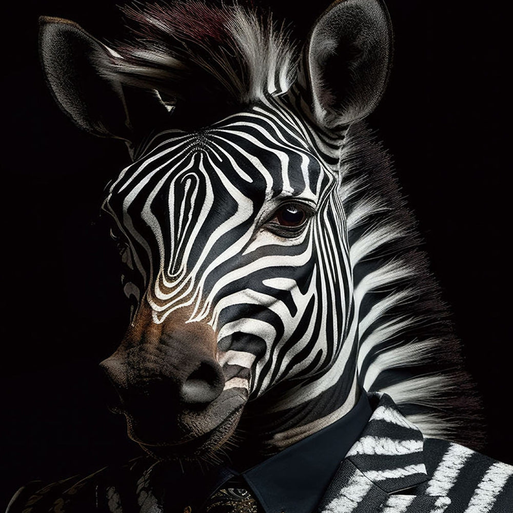 Digitaldruck-Wandbild auf Sicherheitsglas „Noble Stripes“ | Rahmenloses Wandbild - houseofhome24