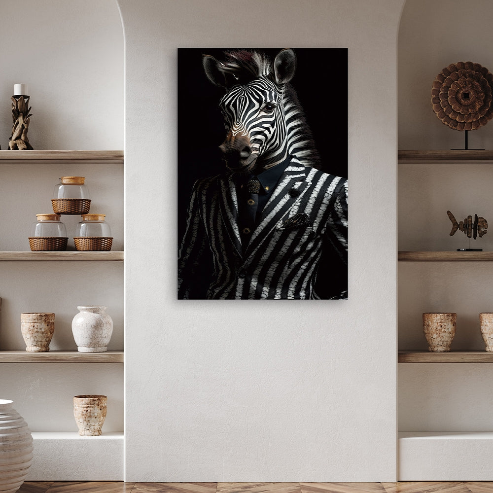 Digitaldruck-Wandbild auf Sicherheitsglas „Noble Stripes“ | Rahmenloses Wandbild - houseofhome24
