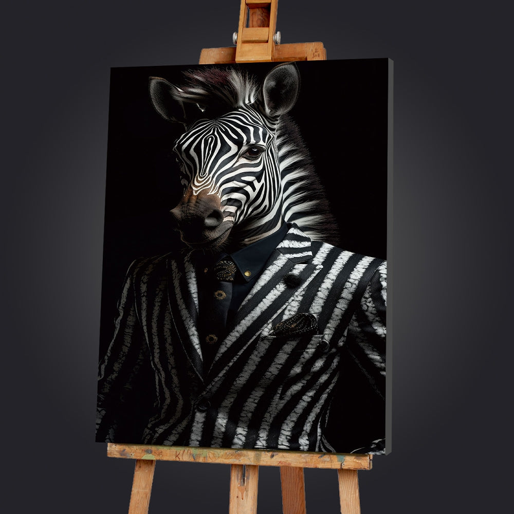 Digitaldruck-Wandbild auf Sicherheitsglas „Noble Stripes“ | Rahmenloses Wandbild - houseofhome24
