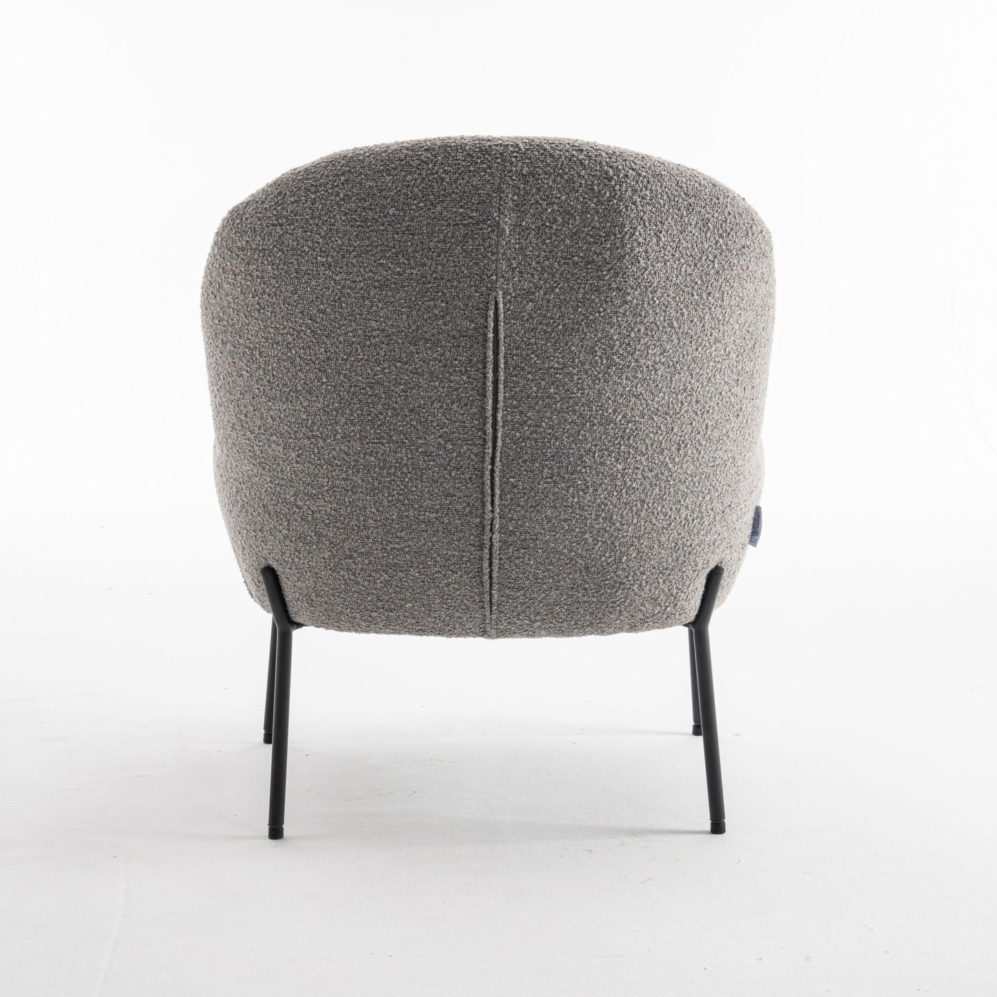 Kuscheliger Loungestuhl zum Wohlfühlen mit Teddy-Stoff in Grau | Wohnzimmerstuhl Boucléstoff - Modern - houseofhome24