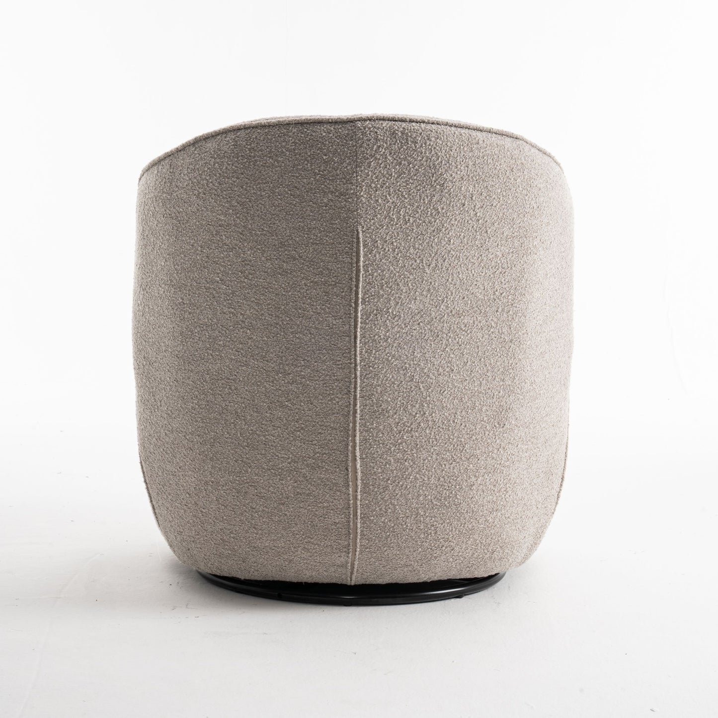Gemütlicher Loungestuhl mit Bouclé-Stoff in Taupe | Wohnzimmerstuhl Teddystoff - Modern - houseofhome24