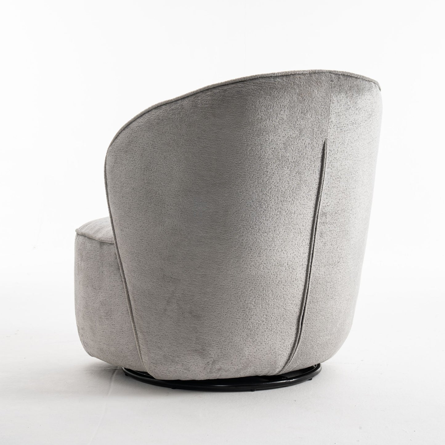 Gemütlicher Loungestuhl mit Bouclé-Stoff in Grau | Wohnzimmerstuhl Teddystoff - Modern - houseofhome24