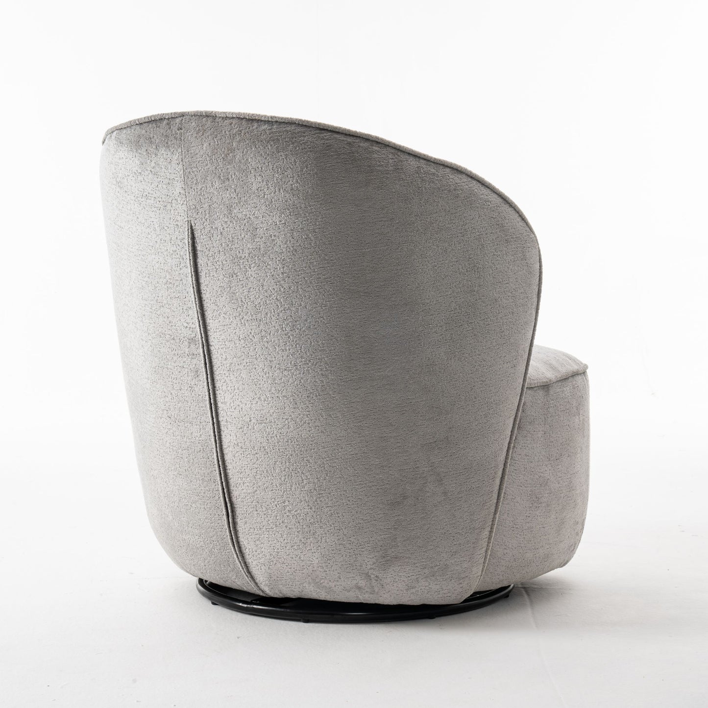 Gemütlicher Loungestuhl mit Bouclé-Stoff in Grau | Wohnzimmerstuhl Teddystoff - Modern - houseofhome24