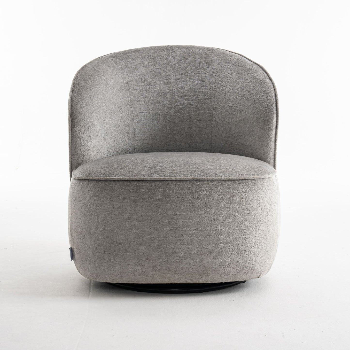 Gemütlicher Loungestuhl mit Bouclé-Stoff in Grau | Wohnzimmerstuhl Teddystoff - Modern - houseofhome24