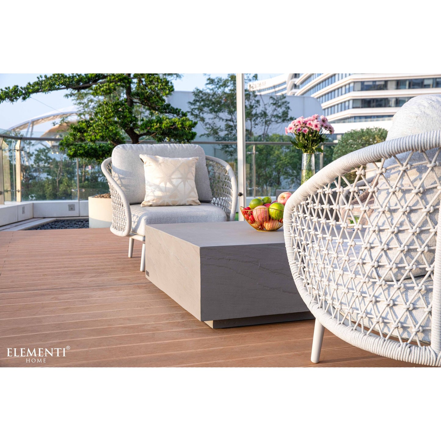 Steintisch Couchtisch Colorado Innen Außen Coffee Table Sandstein Quadratisch - houseofhome24