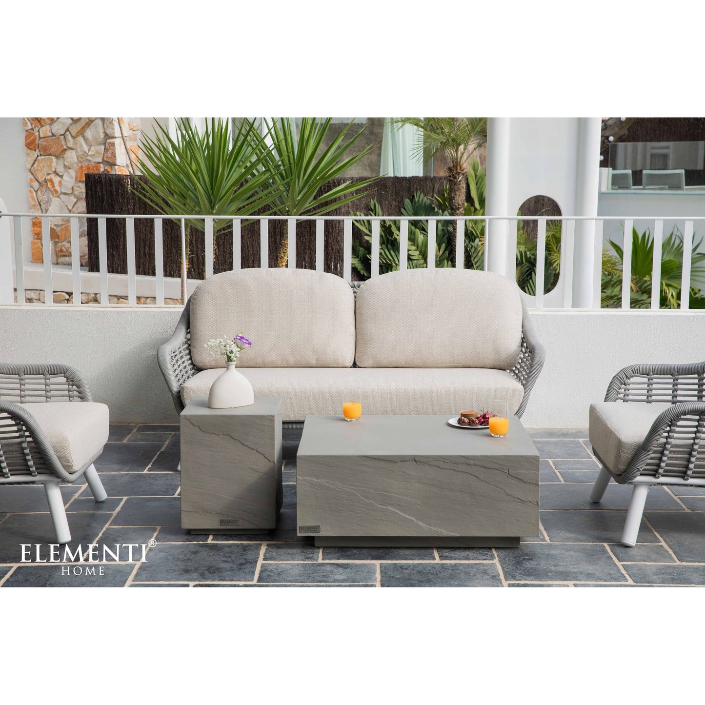 Steintisch Couchtisch Colorado Innen Außen Coffee Table Colorado Sandstein Rechteckig Mittel - houseofhome24