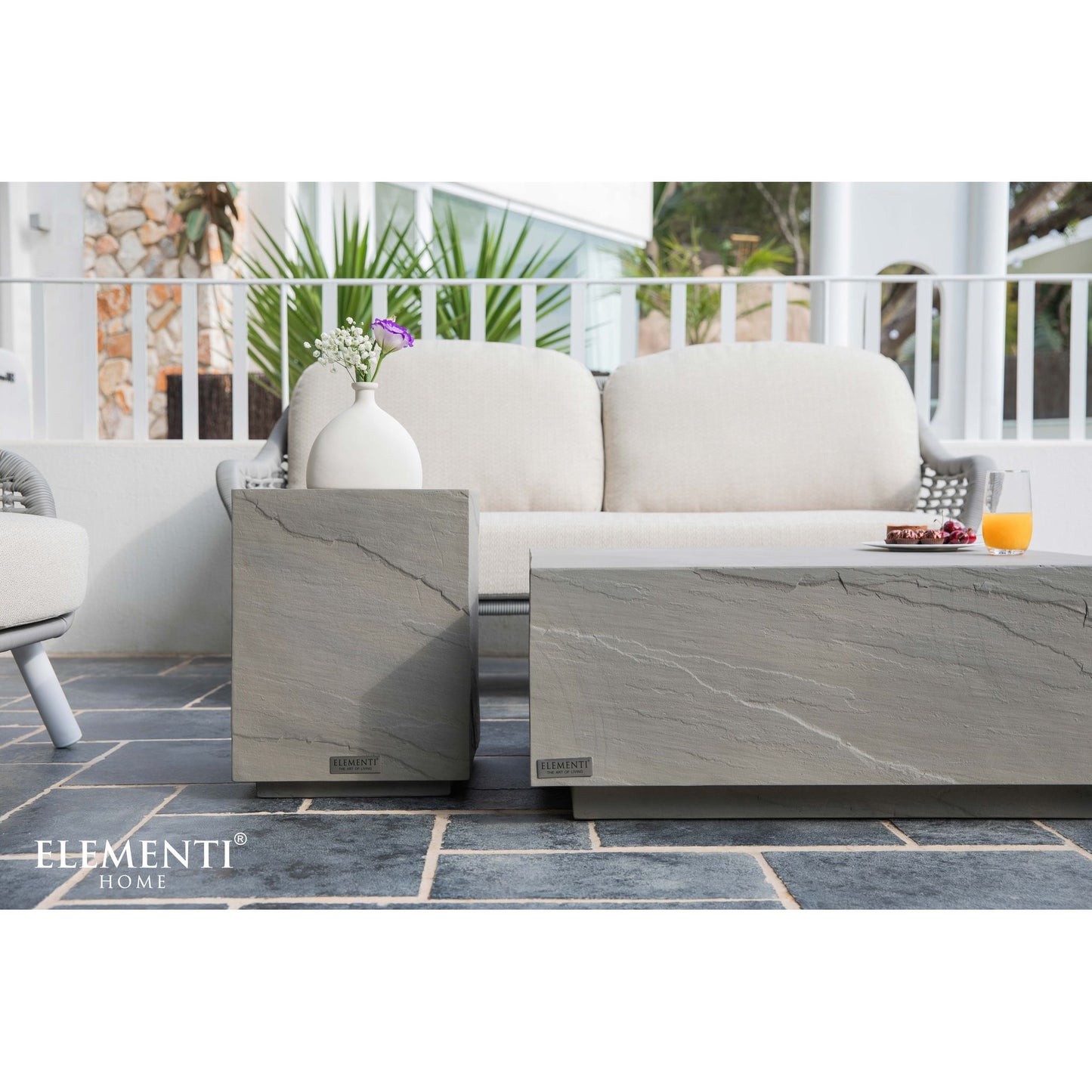 Steintisch Couchtisch Colorado Innen Außen Coffee Table Colorado Sandstein Rechteckig Mittel - houseofhome24