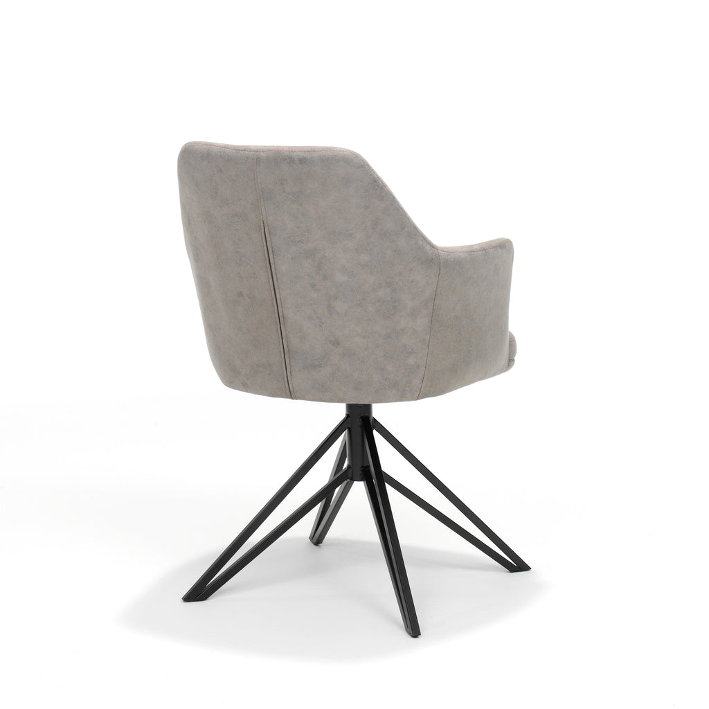 Armlehnstuhl drehbar "Calvin" Pebble Beige – 180° drehbar - houseofhome24