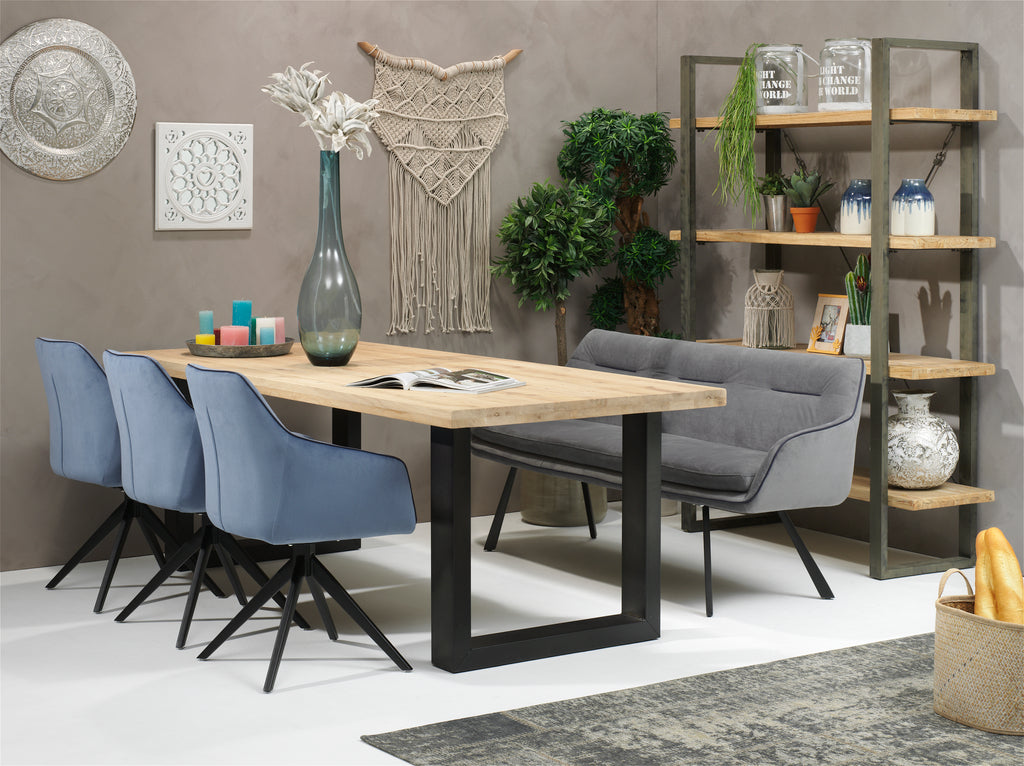 Armlehnstuhl "Jazz" Velours Kupfer – Drehsessel mit 180°-Funktion. - houseofhome24