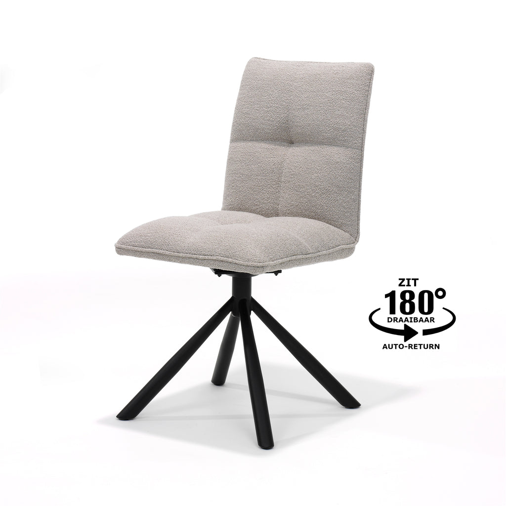 Esszimmerstuhl "Leon" drehbar in Alpine Grau - houseofhome24