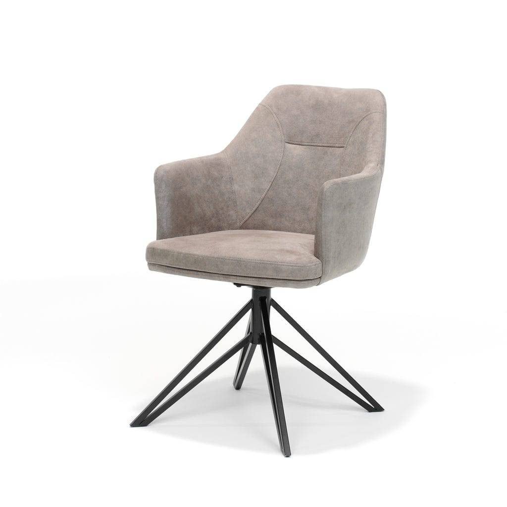 Armlehnstuhl drehbar "Calvin" Pebble Beige – 180° drehbar - houseofhome24
