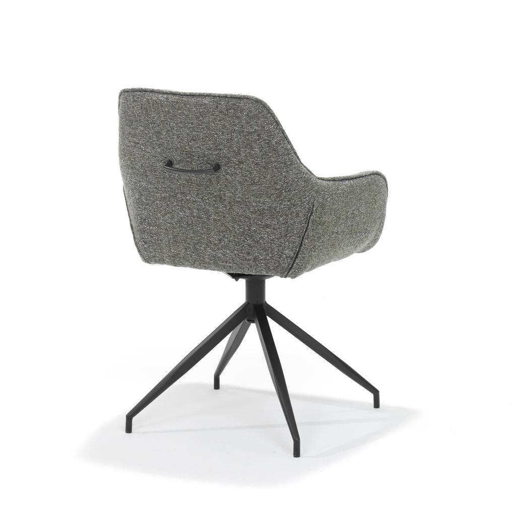 Armlehnstuhl drehbar "Toskana" Oasis Grau/Grün – Drehsessel mit 180°-Funktion. - houseofhome24