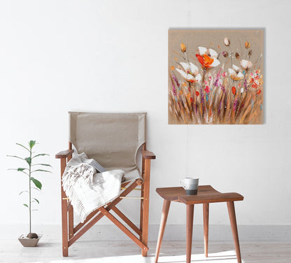 Handgemaltes Acrylgemälde auf Leinwand „Entzückende Blumen“ - houseofhome24