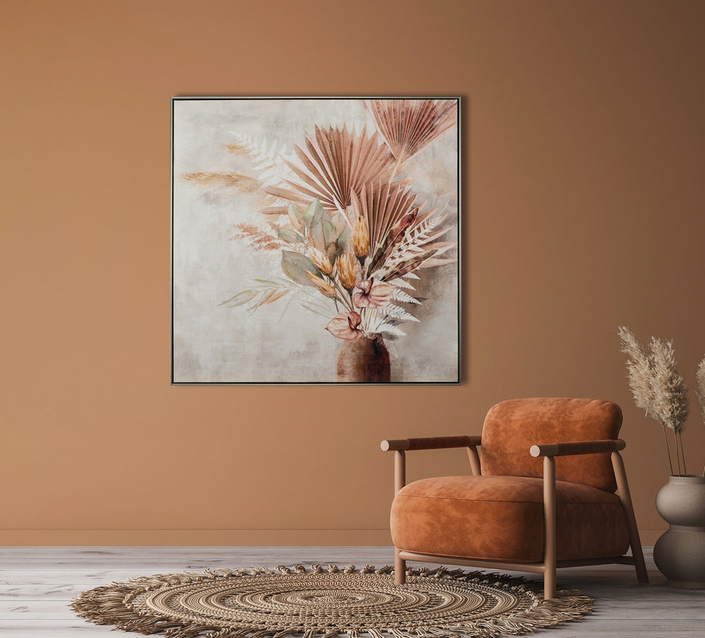 Giclée-/ Acrylgemälde auf Leinwand „Palmblätter in Vase“ - houseofhome24