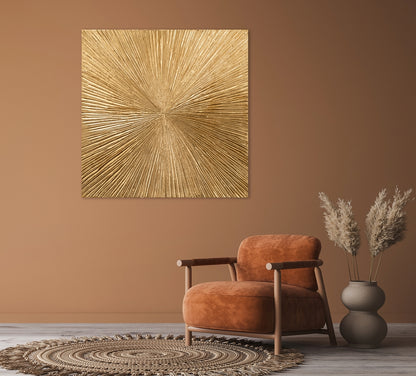 Hangemaltes Acrylgemälde auf Leinwand „Goldene Eleganz“ - houseofhome24