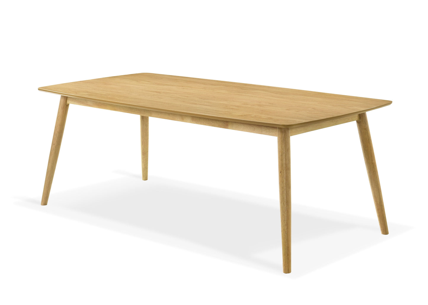 Rechteckiger Esstisch aus funierter Eiche 190x100x77 cm in Natur | Esszimmertisch eckig aus Eiche - houseofhome24
