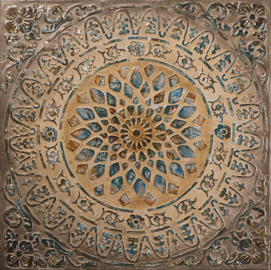 Hangemaltes Acrylgemälde auf Leinwand „Mandala Oriental“ - houseofhome24