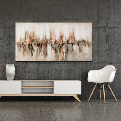 Handgemaltes Acrylgemälde auf Leinwand „Abstrakte Skyline“ - houseofhome24