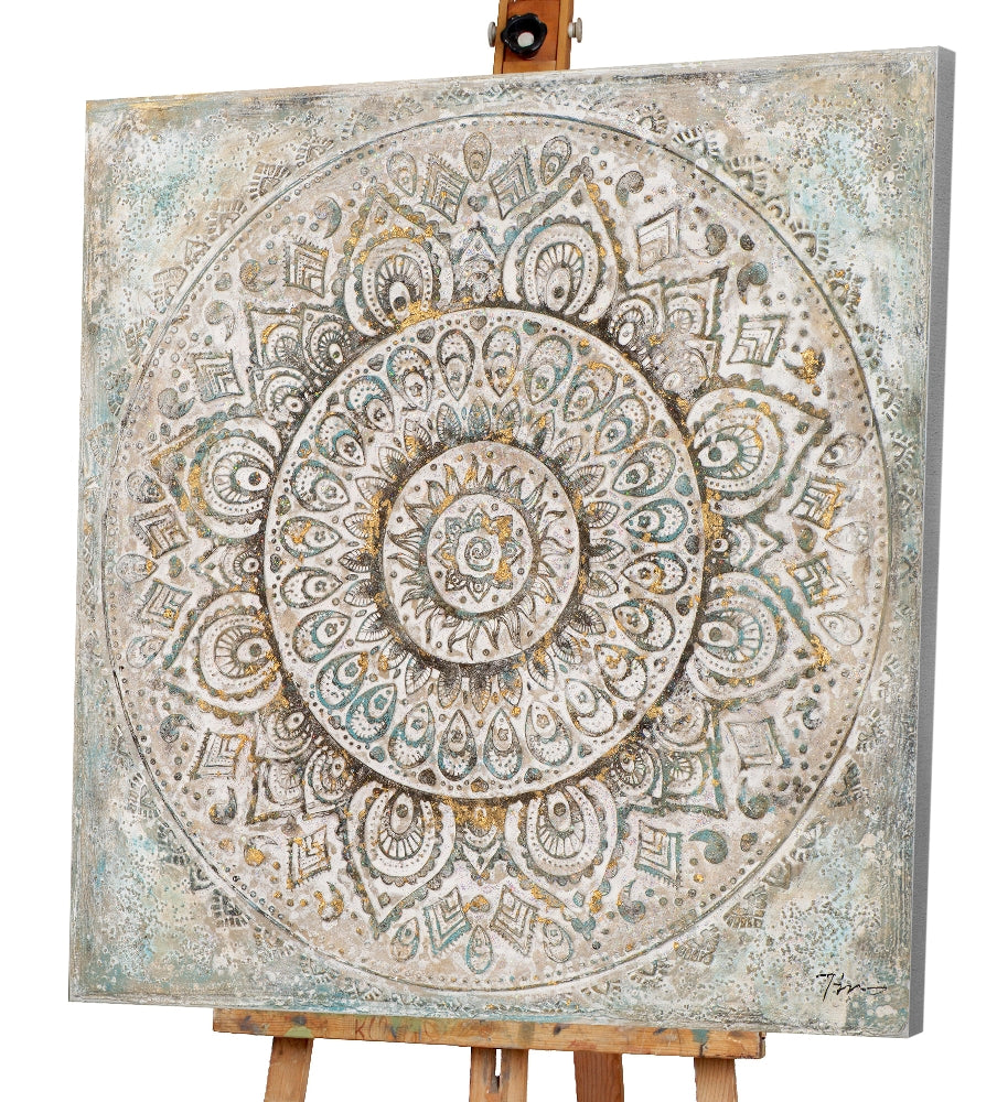 Hangemaltes Acrylgemälde auf Leinwand „Orientalisches Ornament“ - houseofhome24