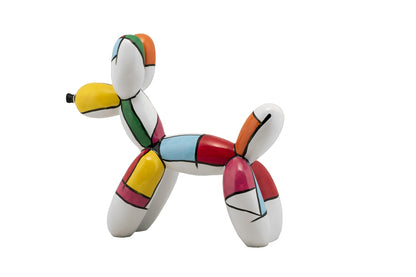 Handbemalte und einzigartige Kunststein Skulptur: „Hund aus Luftballons“ - houseofhome24