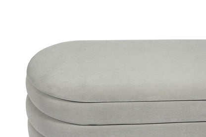 Multifunktionale Luxus Sitzbank „Nina“ mit Stauraum in Grau - houseofhome24