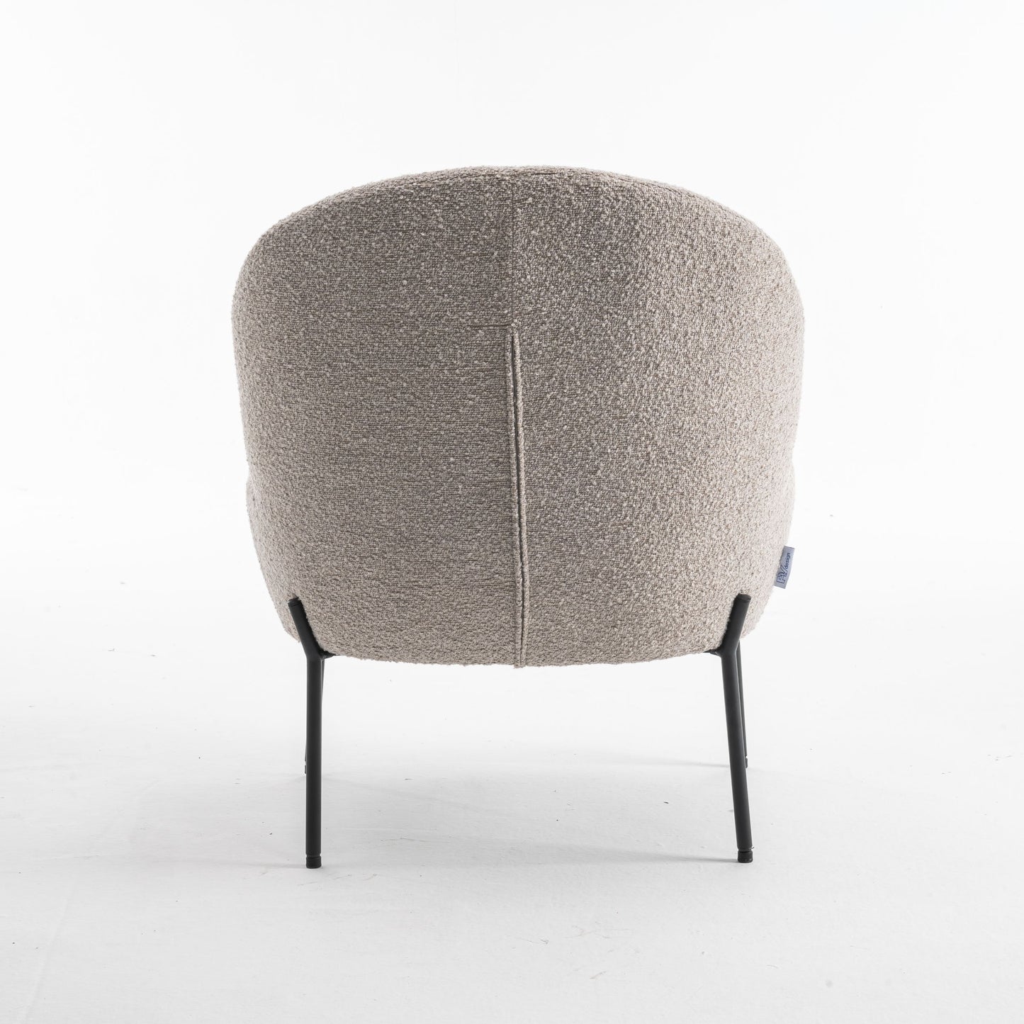 Kuscheliger Loungestuhl zum Wohlfühlen mit Teddy-Stoff in Taupe | Wohnzimmerstuhl Boucléstoff - Modern - houseofhome24