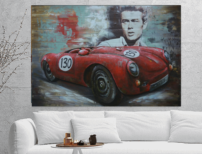 Handgefertigtes 3D-Metall-Gemälde „James Dean“ | Wandbild aus Metall | 3D Gemälde aus Metall-Kunst - houseofhome24