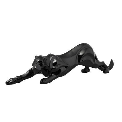 Luxuriöse und einzigartige Kunststein Skulptur: „Schleichender Panther“ - houseofhome24